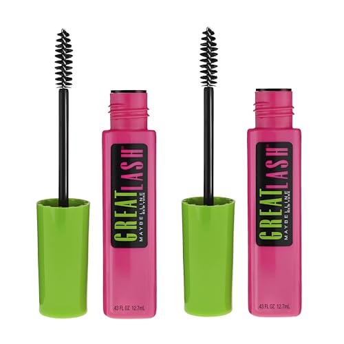 Maybelline Great Lash Washable Mascara, Very Black - 2 Pack