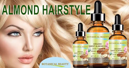Botanical Beauty Organic Sweet Almond Oil - 100% Pure Cold Pressed 2 Fl. oz