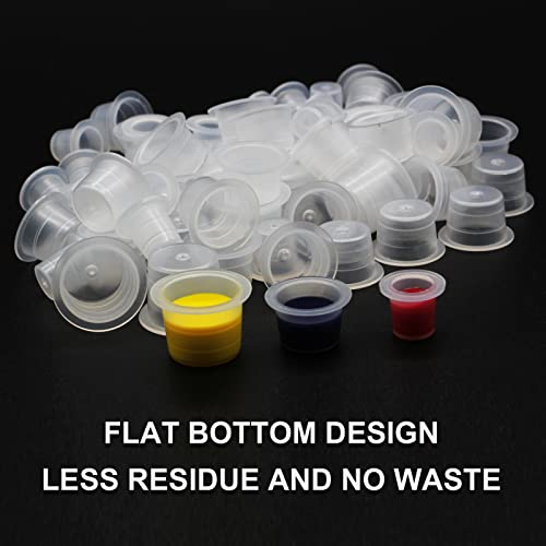 Autdor Disposable Tattoo Ink Cups - 200pcs 9MM Pigment Caps
