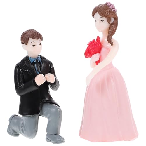 Wedding Doll Figurine Cake Topper - Bride & Groom Resin Ornament