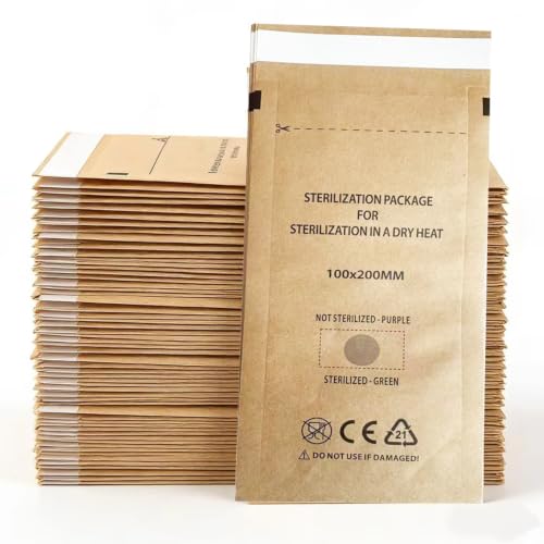 100 PCS Self-Sealing Sterilization Pouches 3.9x7.9" - Dental & Nail Tools