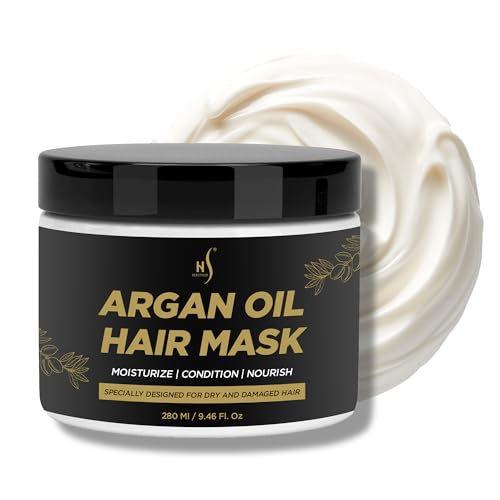 HerStyler Argan Oil Hair Mask for Dry & Damaged Hair - Hydrating 9.46 oz
