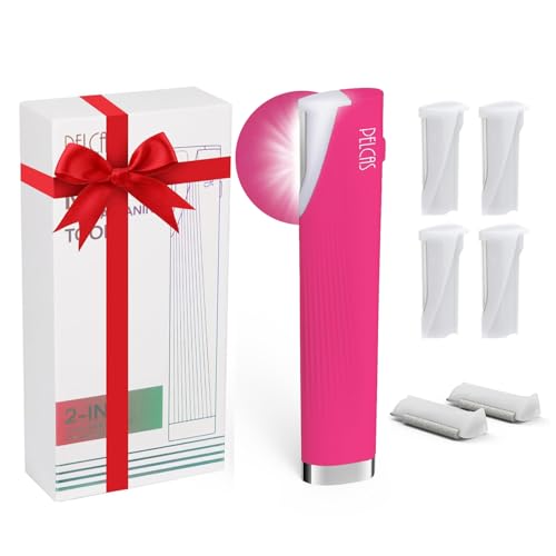 PELCAS Electric Dermaplaning Tool for Face - Rose Pink, 3 Speeds
