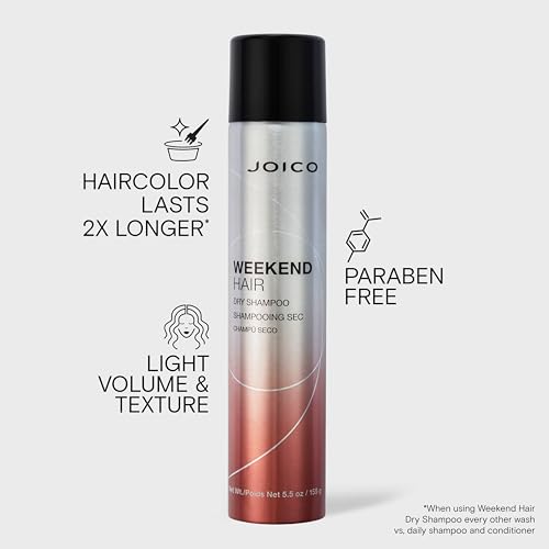 Joico Weekend Hair Dry Shampoo 5.5 Fl Oz | Absorbs Oil & Adds Volume