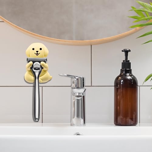 Pishovi Silicone Razor Holder Wall Hook – Waterproof Bathroom Organizer for Razors, Keys & More