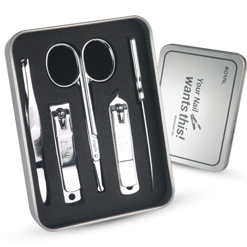 [Made in Korea] ROYAL 5 Pcs Compact Nail Clippers Set-Nail Clipper,