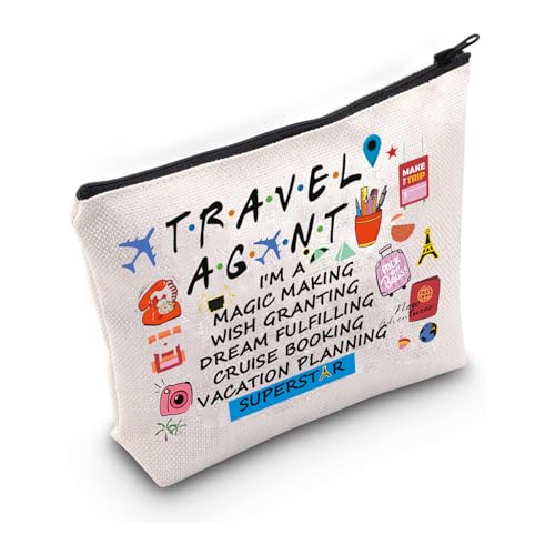PXTIDY Beige Travel Makeup Bag - Waterproof Cosmetic Pouch