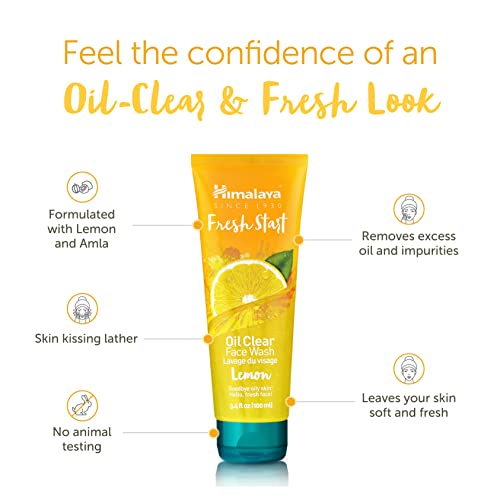 Himalaya Fresh Start Oil Clear Lemon Face Wash - 3.38 oz