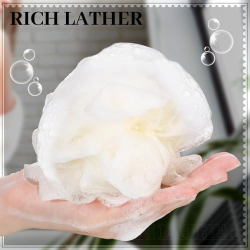 Funnymoom 6 Pcs Travel Size Mesh Shower Loofahs with Resealable Bags