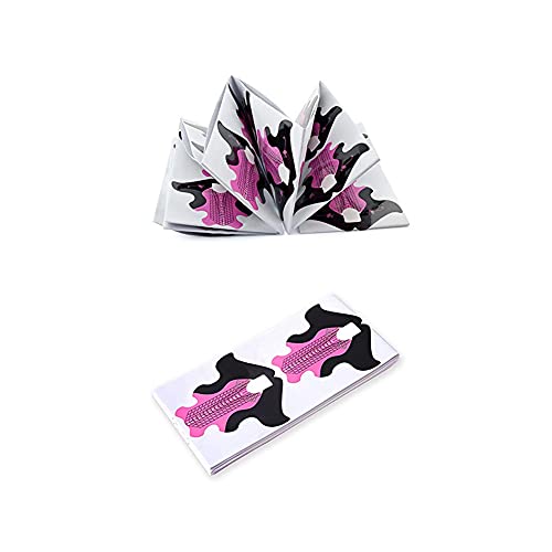 100pcs Extra Long Art Nail Extension Paper Tips Guide Sticker French