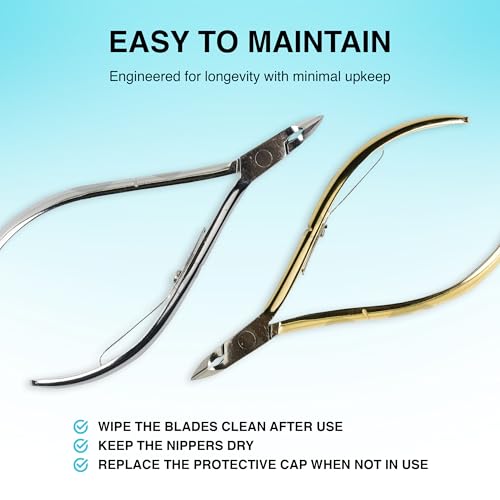 Cre8tion Hard Steel Cuticle Nippers - 7mm Full Jaw for Precise Trimming