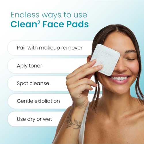 Clean Skin Club Clean©÷ Blemish Control Face Pads ? Extra Large Dual-Sided Face Pads for Blemish-Prone Skin, 100% Bio-Based, Dermatologist Approved, 60 Count
