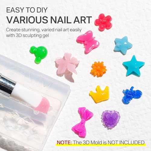 MIZHSE Vibrant 12-Color 3D Nail Gel Set - Non-Sticky Sculpting Gel