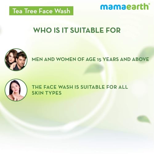 MAMAEARTH Tea Tree Face Wash with Neem - 250ml Pump Bottle