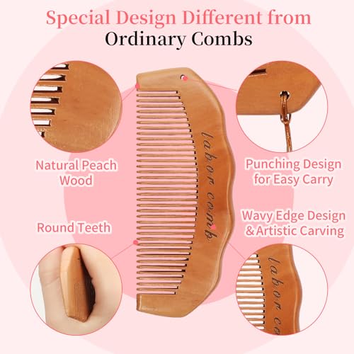 Natural Wooden Birth Comb for Labor Pain Relief & Support