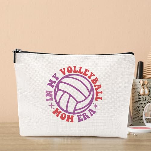 VICBOU Multicolor Volleyball Mom Essentials Makeup Bag – Great Gift for Women