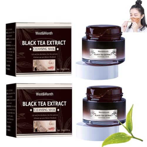 Soly Black Tea Face Mask for Deep Cleansing & Moisturizing - 2 Pack