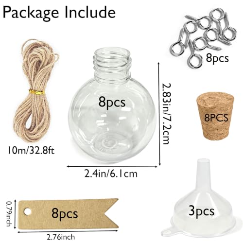 Mini Plastic Potion Bottles with Corks - 100ml Set of 12