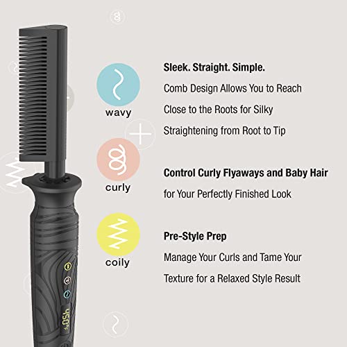 Conair The Curl Collective Ceramic Hot Comb One Size for Silky Straight Hair