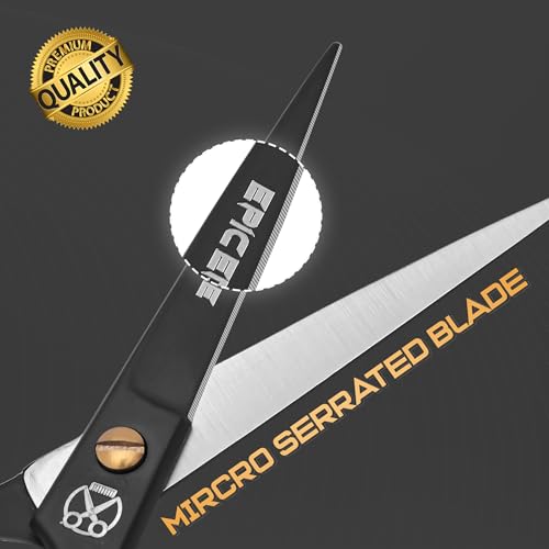 Epic Edge 6.5” Professional Hair Cutting Scissors - High Carbon Stainless Steel Barber & Salon Shears