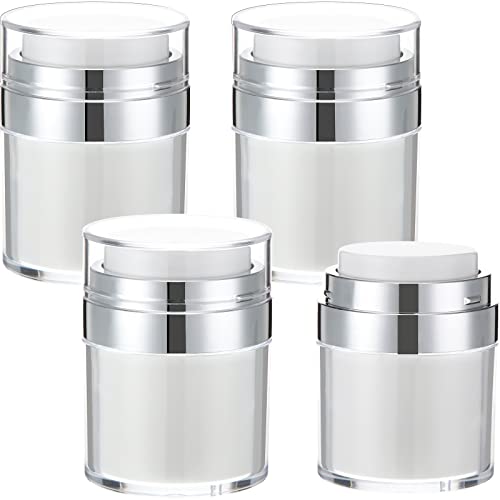 Airless Pump Jar - 1.7 oz Refillable Acrylic Cosmetic Container
