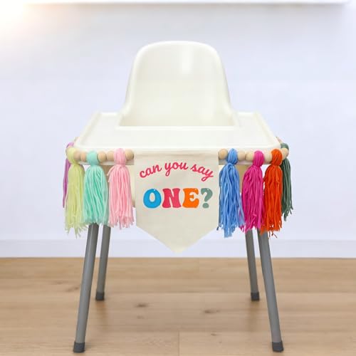 1st Birthday Highchair Banner - 'Can You Say One' Decor for Boys & Girls