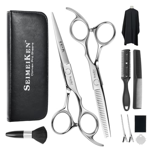 Hair Cutting Scissors Kit ? 10PCS Professional Hair Shears Set - 6.0 Inch Haircut Scissors - Hairdressing Shears Thinning Scissors for Salon & Home Use