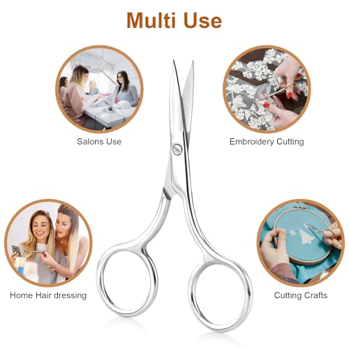 Facial Hair Grooming Scissors Set for Men & Women - 2 Pcs