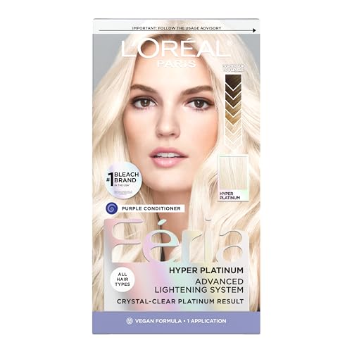 L'Oreal Paris Feria Hyper Platinum Hair Bleach Kit with Anti-Brass Conditioner