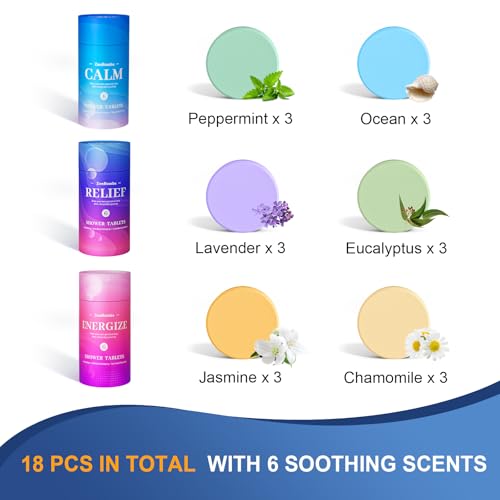 ZenBombs Shower Steamers - 18 Pack of Organic Fragrance Bombs