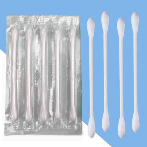 200 Count Individually Wrapped Cotton Swabs - Double Tipped for Ear & Beauty Care