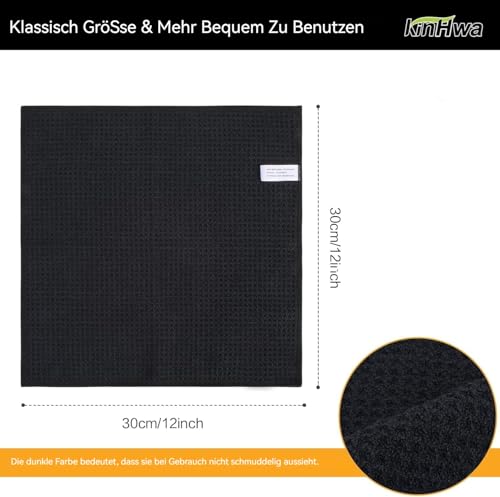 Super Absorbent Microfiber Dish Cloths - 12x12 Inch, 6 Pack