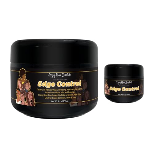 Organic Vegan Hair Gel with Biotin & Rosemary - Strong Hold, 8oz