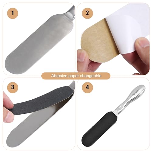 Professional Dual-Sided Foot File with 12 Replacement Pads