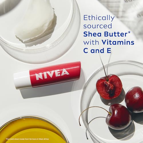 NIVEA Fruity Shine Cherry Lip Care - 4.8g Glossy Color
