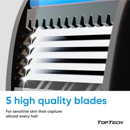TopTech PRO 5 Men's Razor Set with 3 Handles & 27 Refills - 30 Count Pack, 5-Blade Technology, Soft & Sharp Blades
