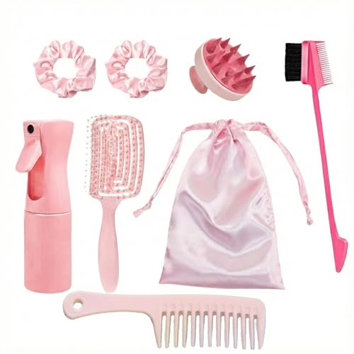 7-Piece Hair Care Essentials Set with Scalp Massager and Styling Tools