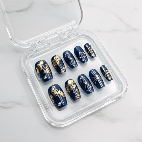 24 Pcs Clear Nail Storage Boxes with 120 Adhesive Tapes for Nail Art Business