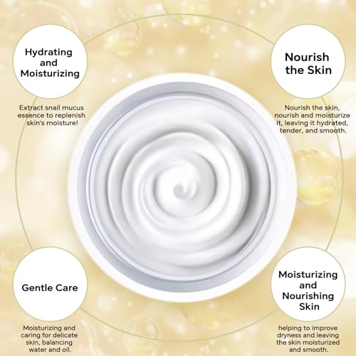 Sokgo Snail Mucin Cream - Hydrating Moisturizer for All Skin Types, 1 Pack