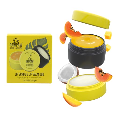 Dr. PawPaw Lip Scrub and Balm Duo - Vegan Exfoliator & Hydrating Balm