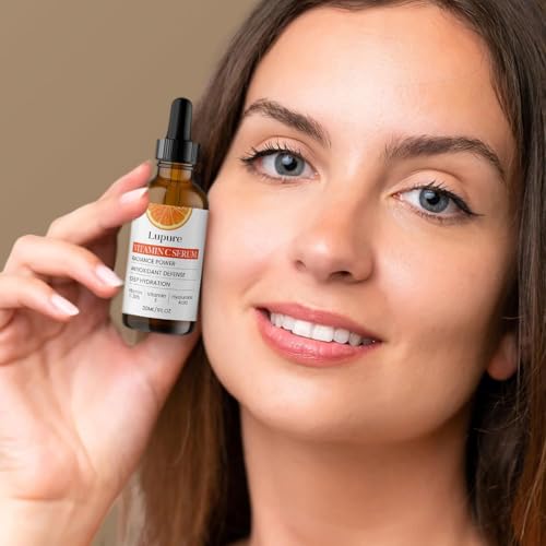 Lupure Vitamin C Face Serum 20% with Hyaluronic Acid & Vitamin E - 1 Fl Oz
