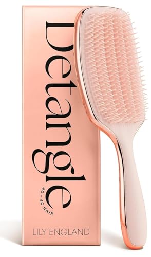 Lily England Rose Gold Detangler Hair Brush for Curly Wet & Dry Hair