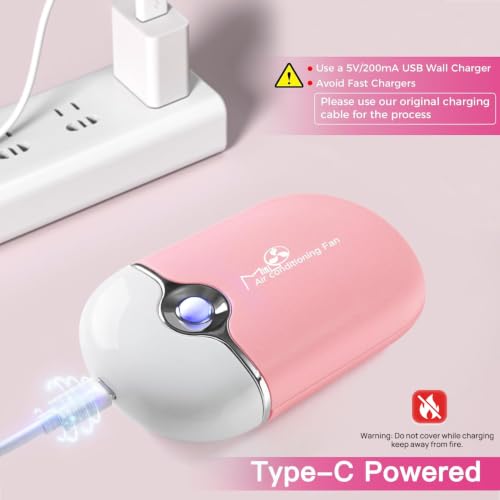 mLogiroa Pink Lash Fan Mini Portable Eyelash Extension Dryer