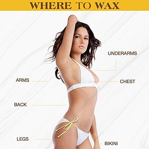 GiGi Hair Removal Wax Strips - Pre-Waxed Body Strips with Honee Formula, 12 Count