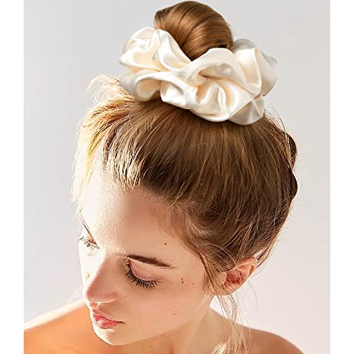 Extra Large Satin Scrunchies for Thick Hair - Pack of 6