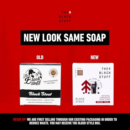 The Black Stuff All-Natural Bar Soap for Men – Moisturizing & Exfoliating