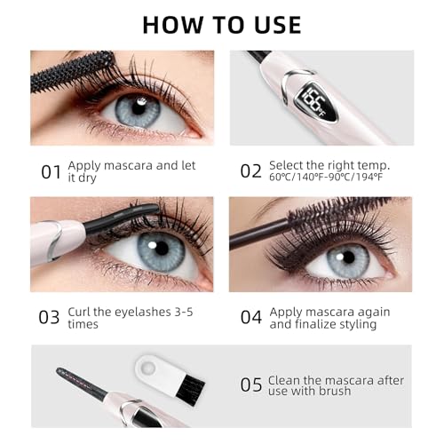 EYECURL S600 Heated Eyelash Curler - Primrose Pink/Silver, 24H Long-lasting Curl
