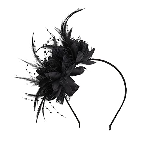 1920s Feather Flapper Headband - Vintage Gatsby Hair Accessory