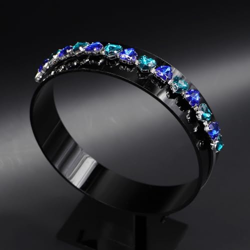Crrezhai Sparkling Crystal Heart Hairband for Weddings and Parties