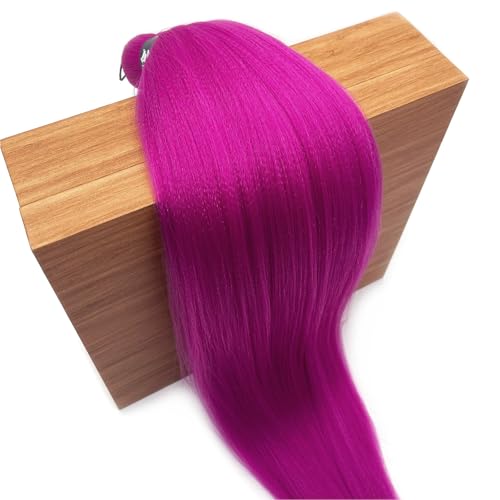 Pre-Stretched Pink Kanekalon Braiding Hair Extensions - 26 Inch